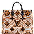 LOUIS VUITTON Onthego GM Crafty Monogram Giant Canvas Shoulder Bag Caramel