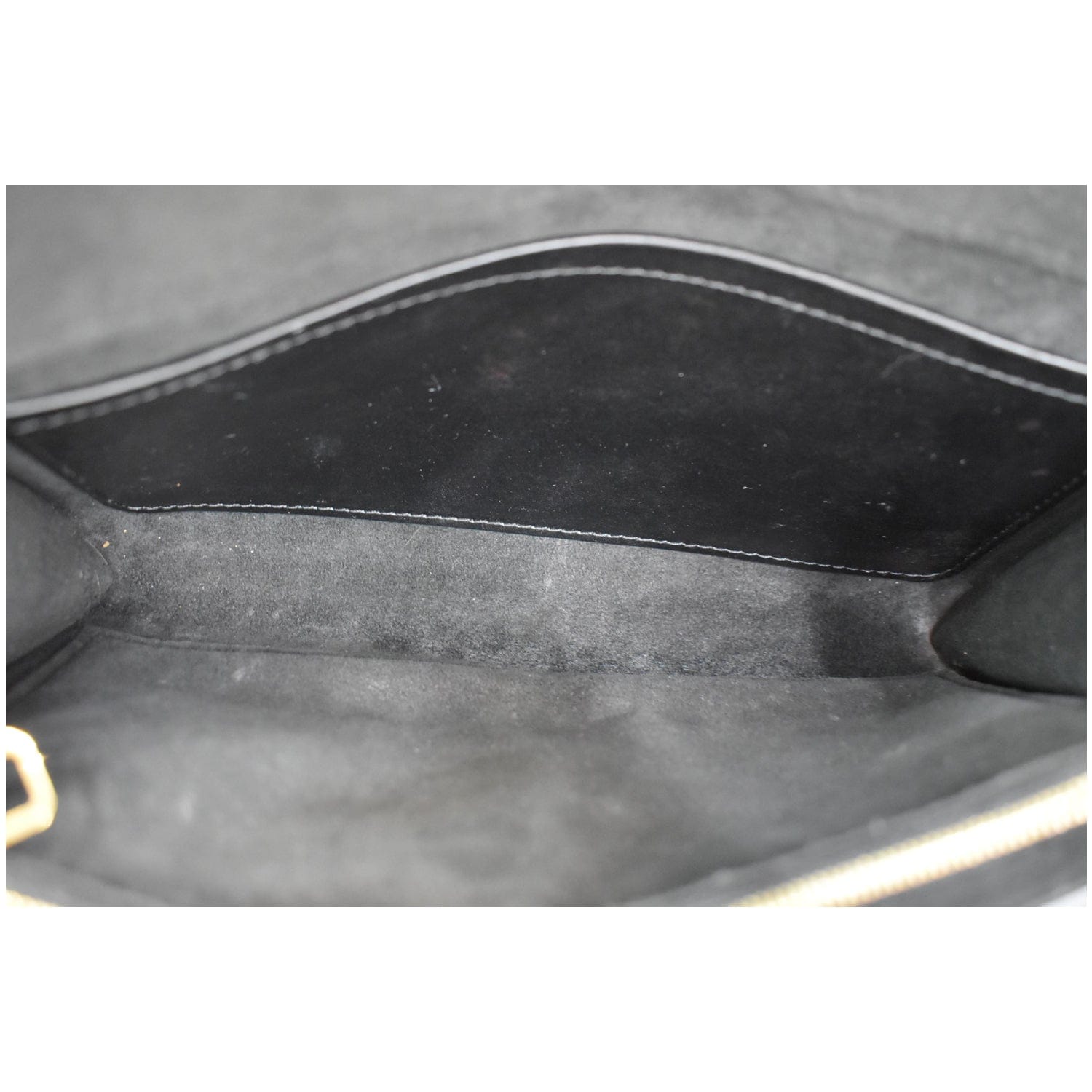 LOUIS VUITTON Chain Louise GM Calfskin Leather Shoulder Bag Black