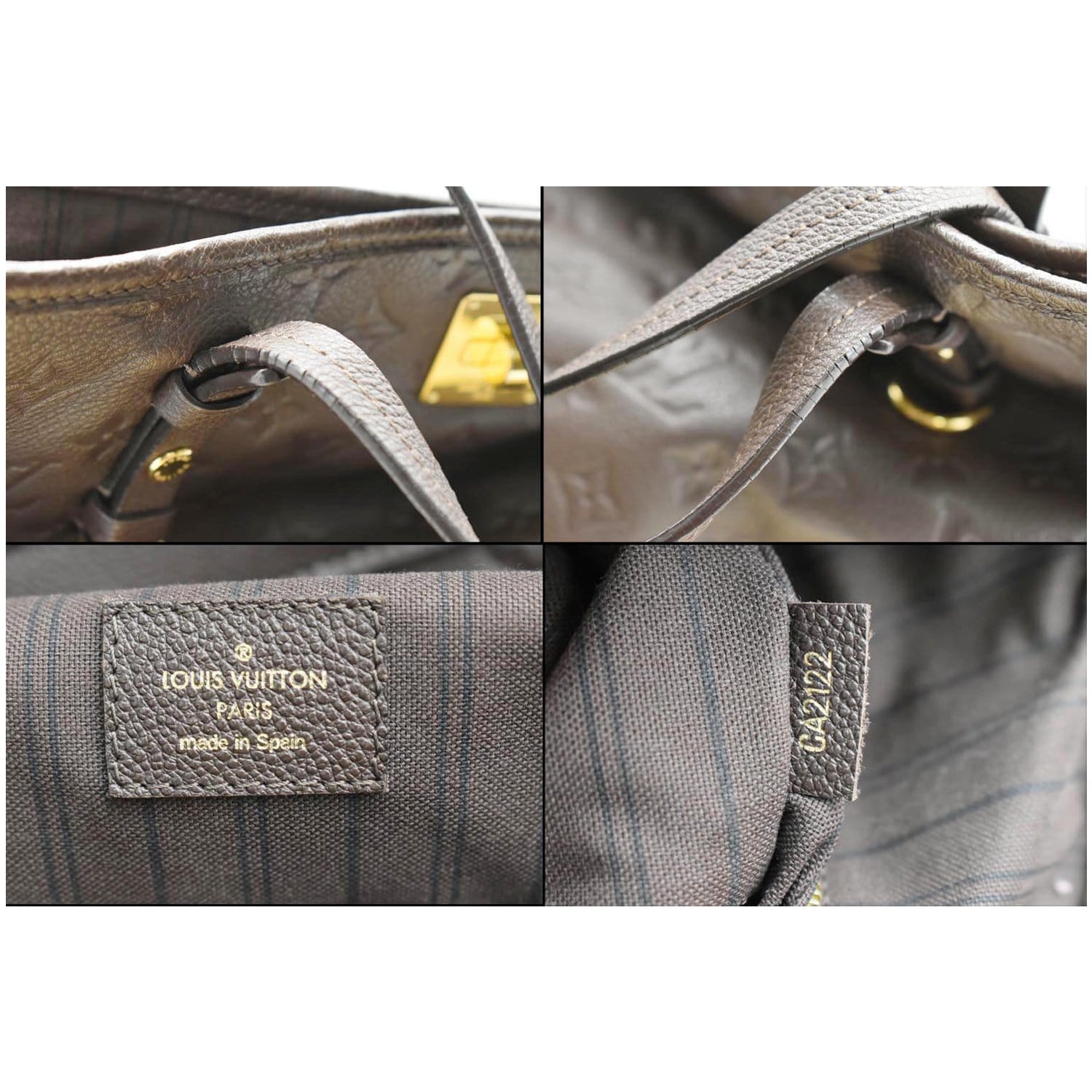 LOUIS VUITTON Citadine Monogram Empreinte Leather Shoulder Bag Plum