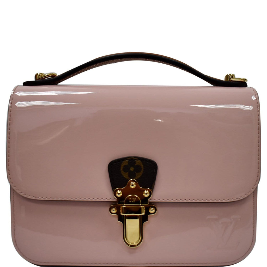 LOUIS VUITTON Cherrywood BB Patent Leather Shoulder Bag Rose Ballerine