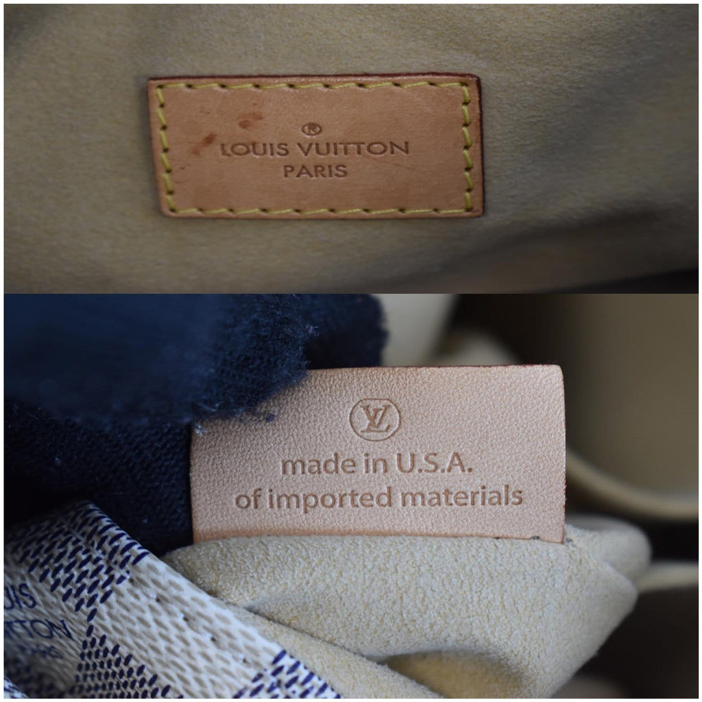 LOUIS VUITTON Artsy MM Damier Azur Shoulder Bag White