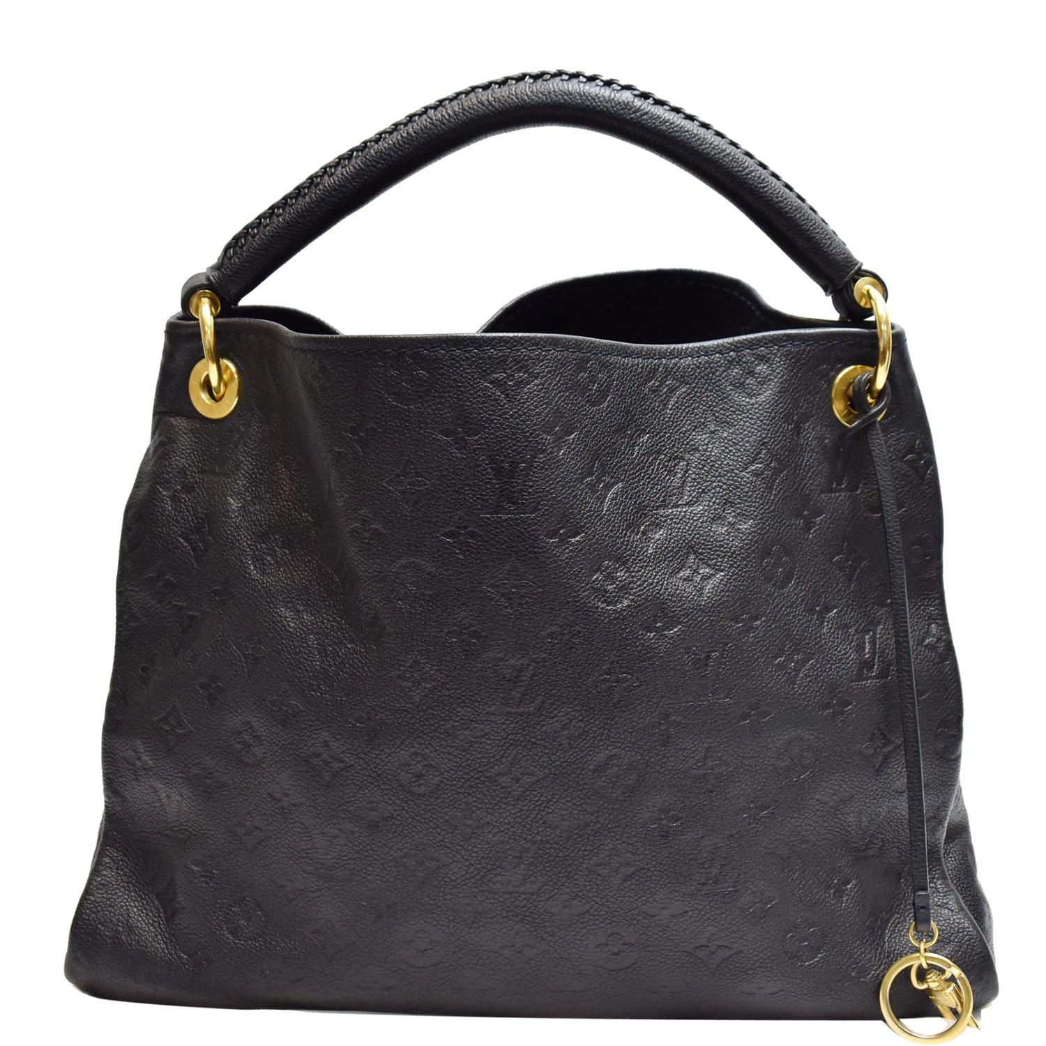 LOUIS VUITTON Artsy MM Empreinte Leather Shoulder Bag Black