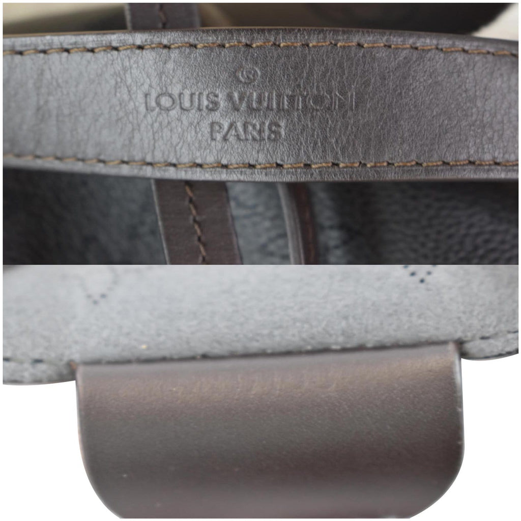 LOUIS VUITTON Girolata Monogram Mahina Leather Shoulder Bag Black