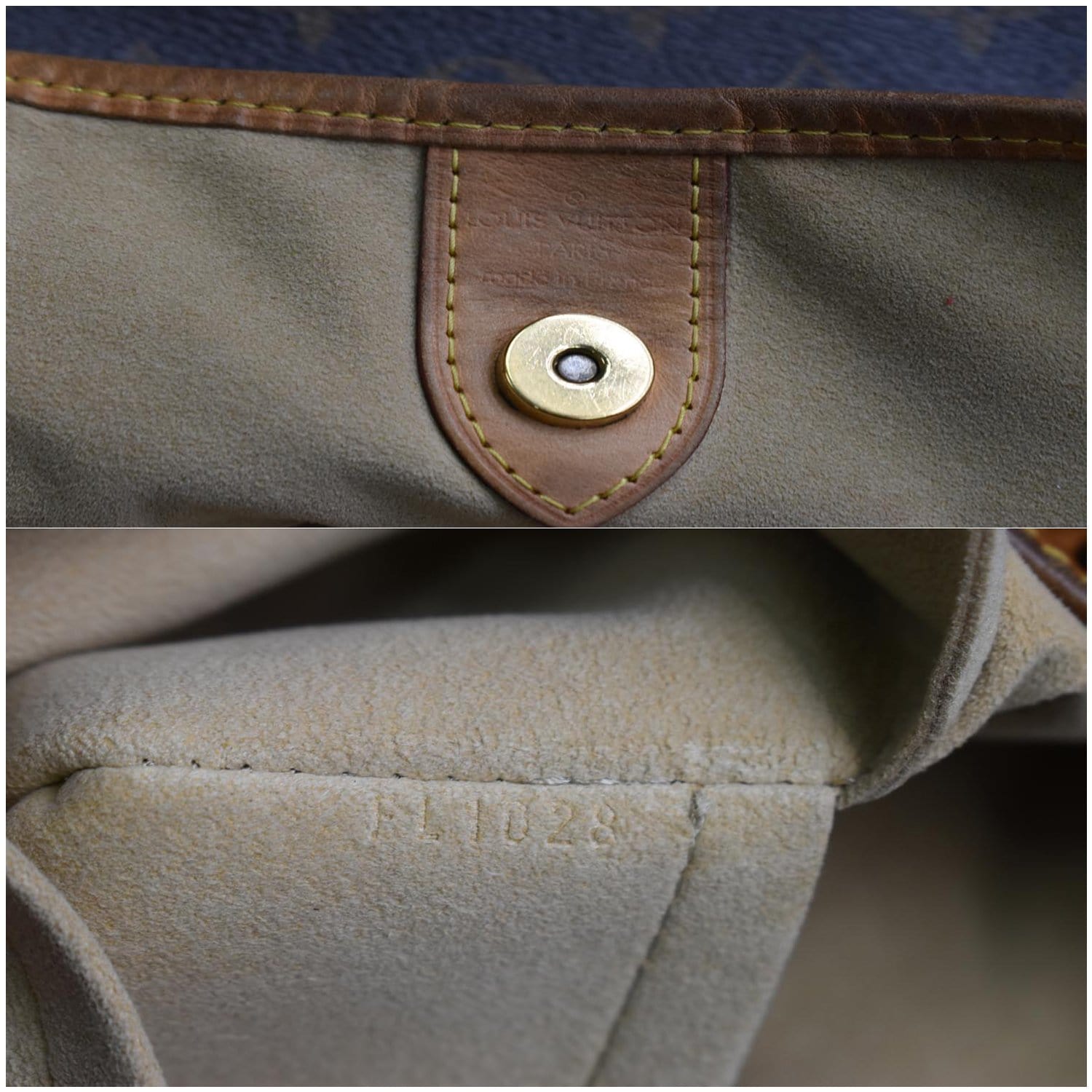 LOUIS VUITTON Galliera PM Monogram Canvas Hobo Shoulder Bag Brown