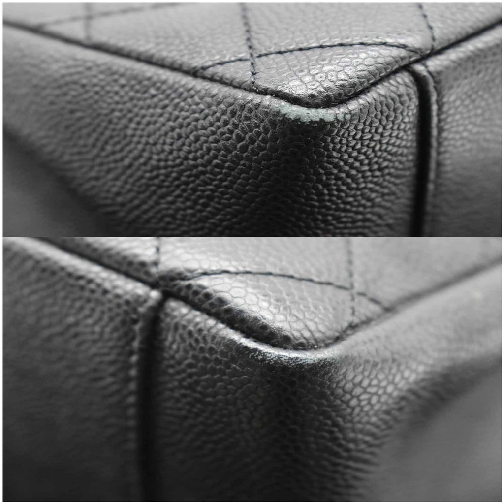 CHANEL Grand Shopping GST Caviar Leather Tote Bag Black