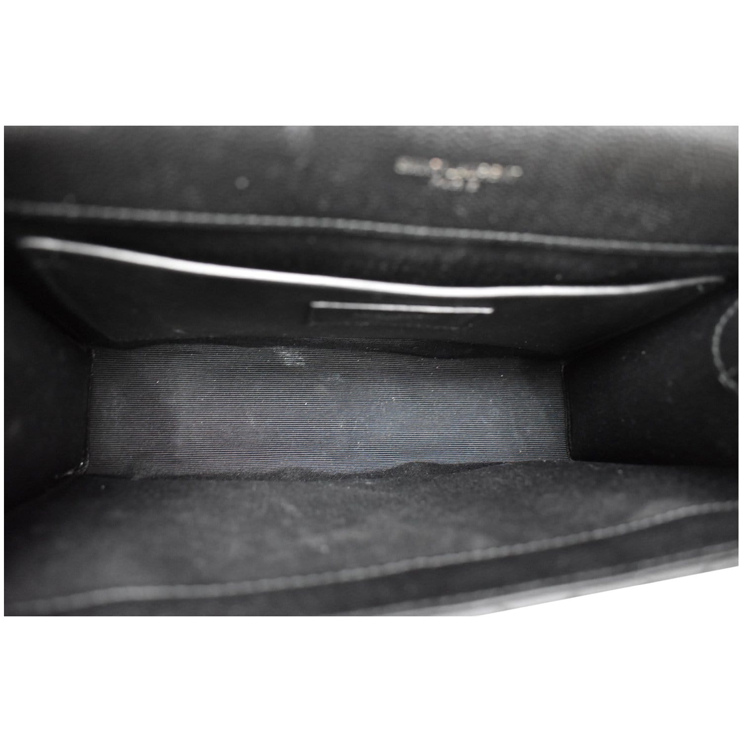 YVES SAINT LAURENT Envelope Mix Matelassé Chain Medium Leather Shoulder Bag Black