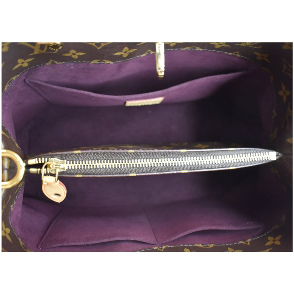 LOUIS VUITTON Montaigne MM Monogram Canvas Shoulder Bag Brown