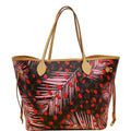 LOUIS VUITTON Neverfull MM Monogram Jungle Dot Shoulder Bag Brown