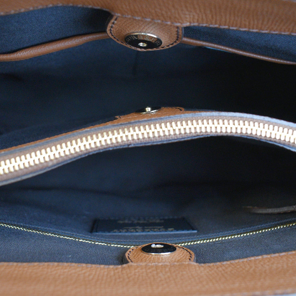 BURBERRY Banner Medium House Check Tote Bag Tan