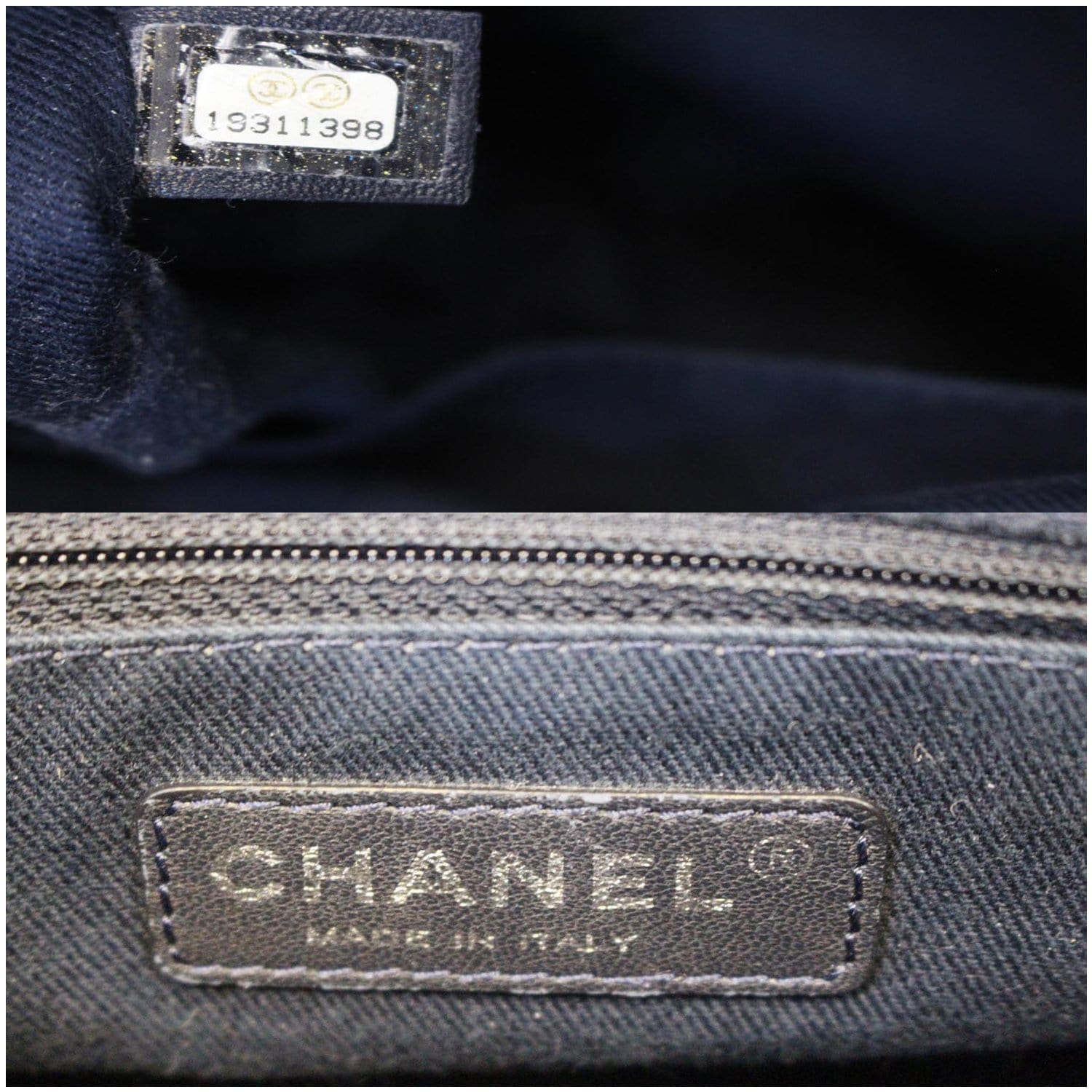 CHANEL CC Shopping Large Tote Shoulder Bag Denim