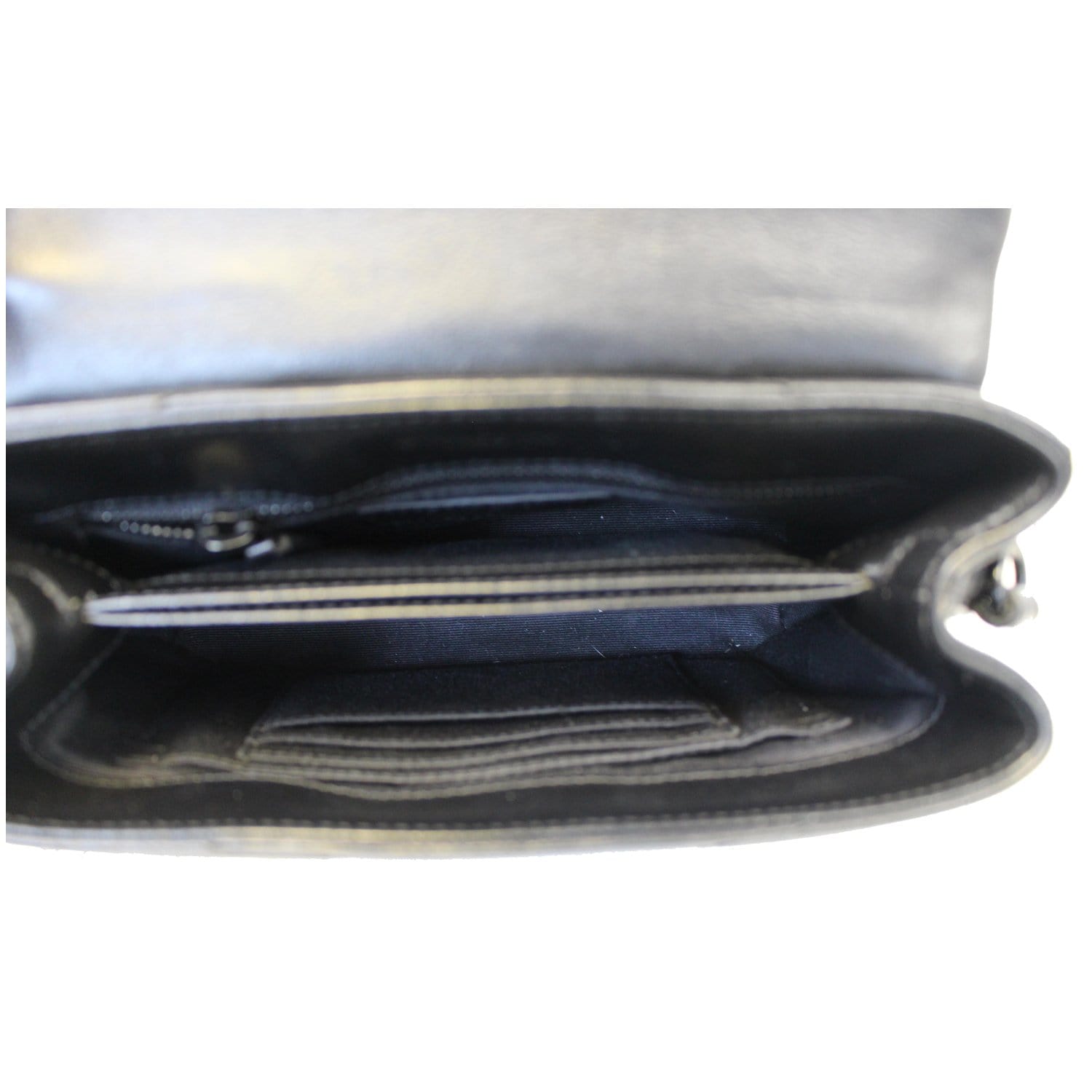 YVES SAINT LAURENT Matelasse Loulou Monogram Calfskin Shoulder Bag Black