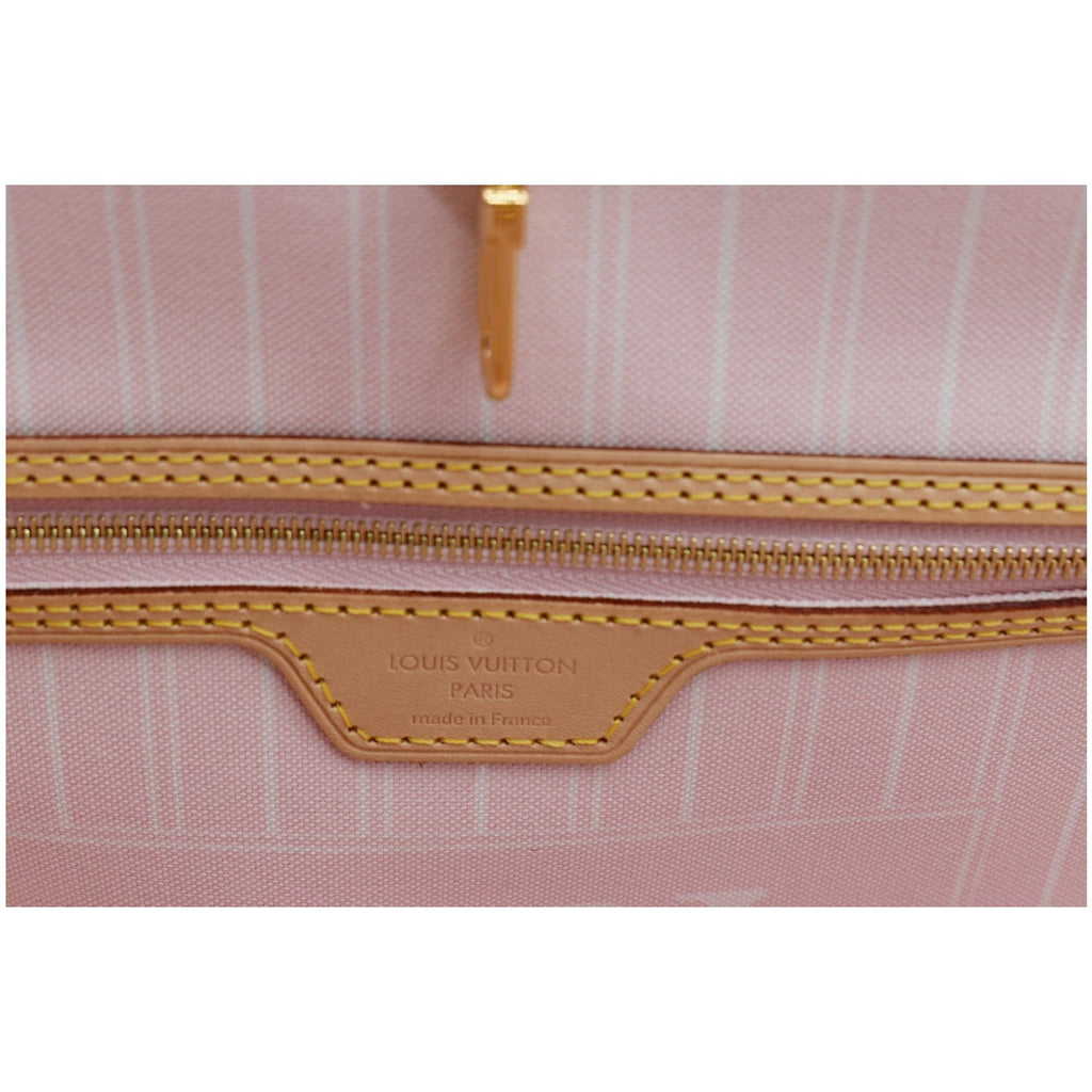 LOUIS VUITTON Neverfull MM Pool Monogram Giant Tote Shoulder Bag Light Pink