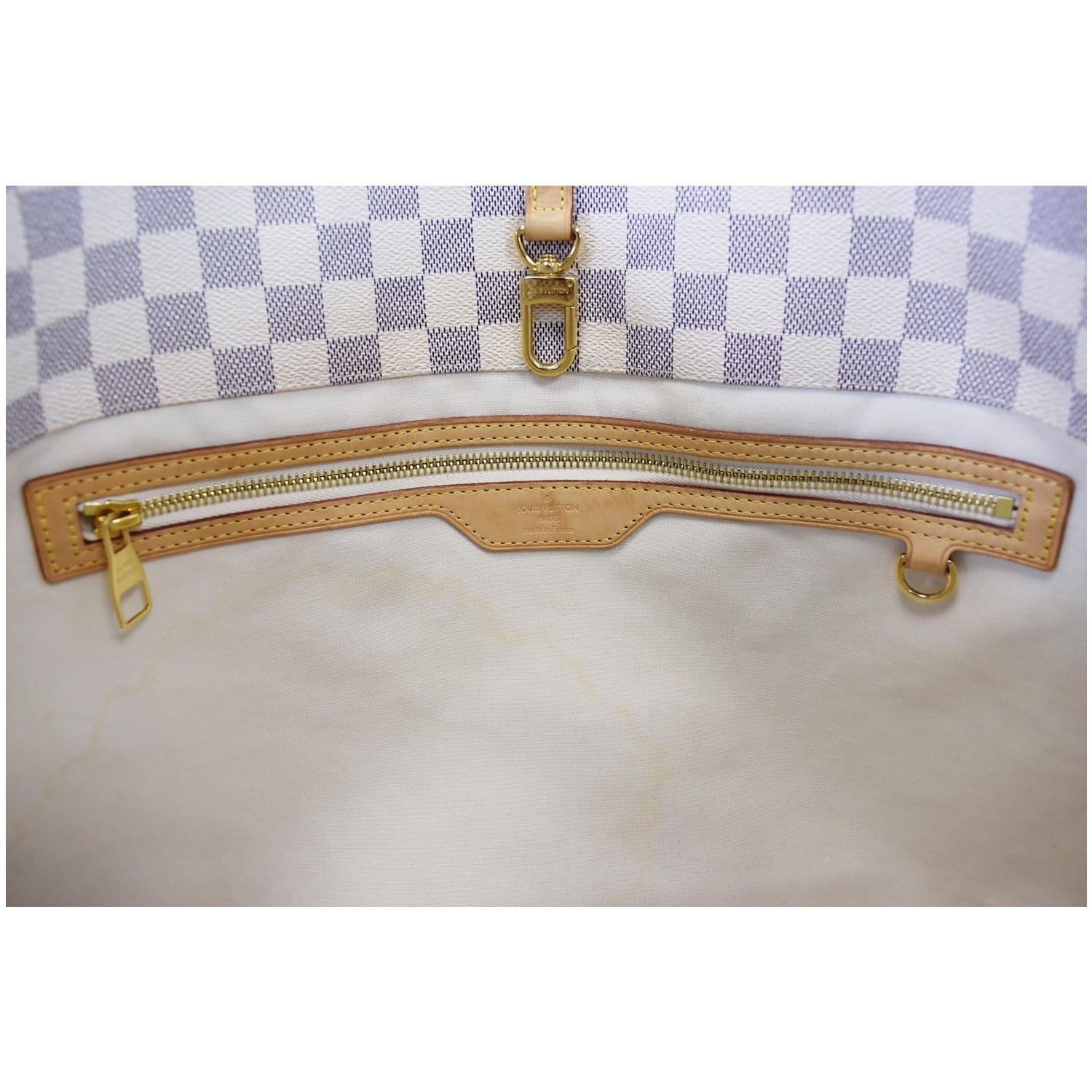 LOUIS VUITTON Beach Cabas GM Damier Azur Shoulder Bag White