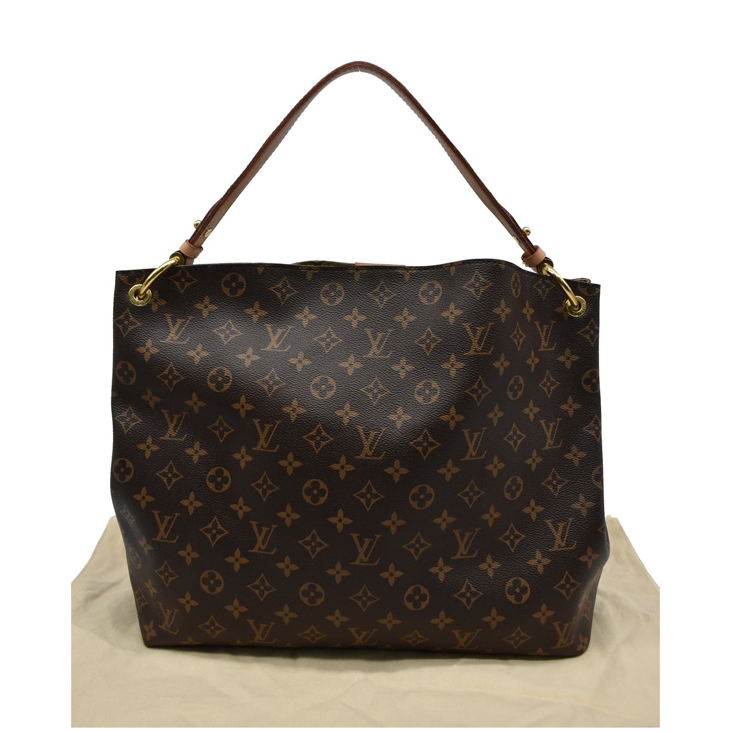 LOUIS VUITTON  Graceful MM Monogram Canvas Shoulder Bag Brown