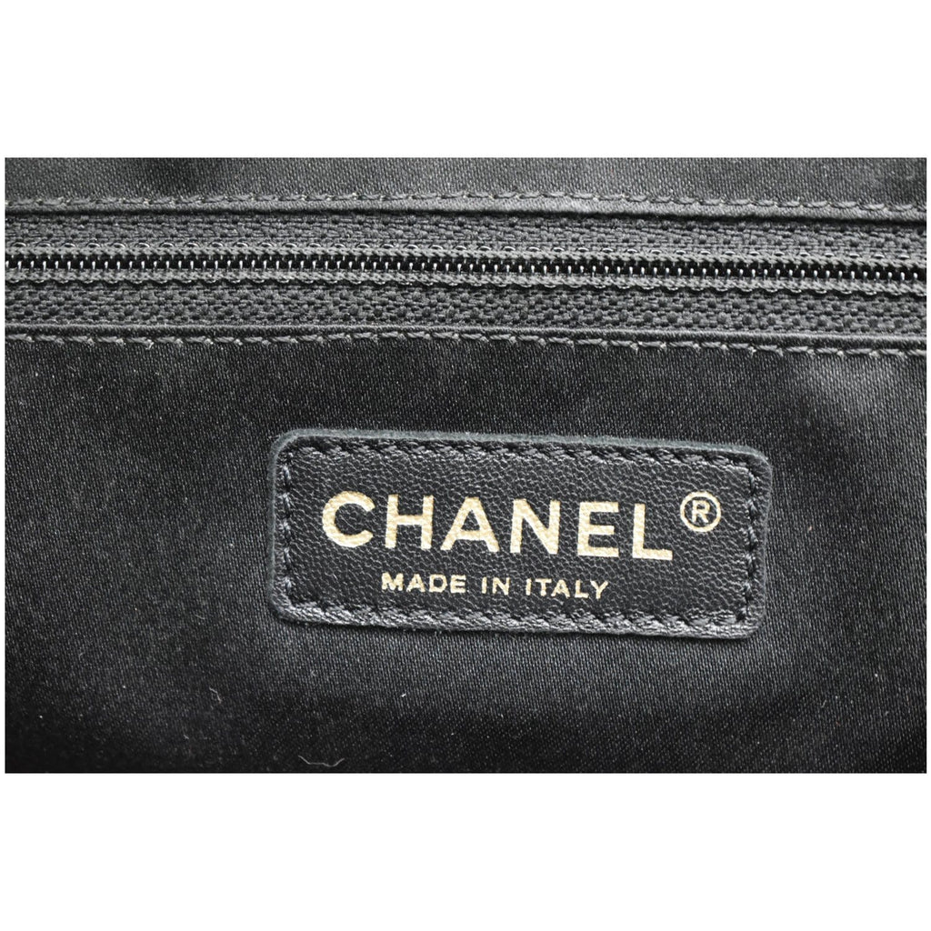 CHANEL XL Grand Quilted Caviar Leather Shopping Tote Bag Black