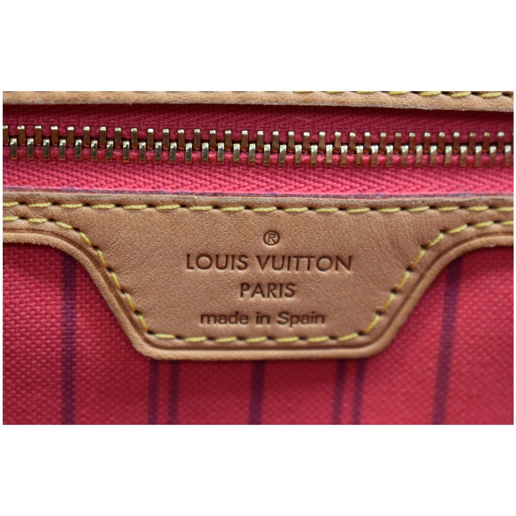 LOUIS VUITTON Neverfull MM V Grenade Monogram Canvas Shoulder Bag Brown