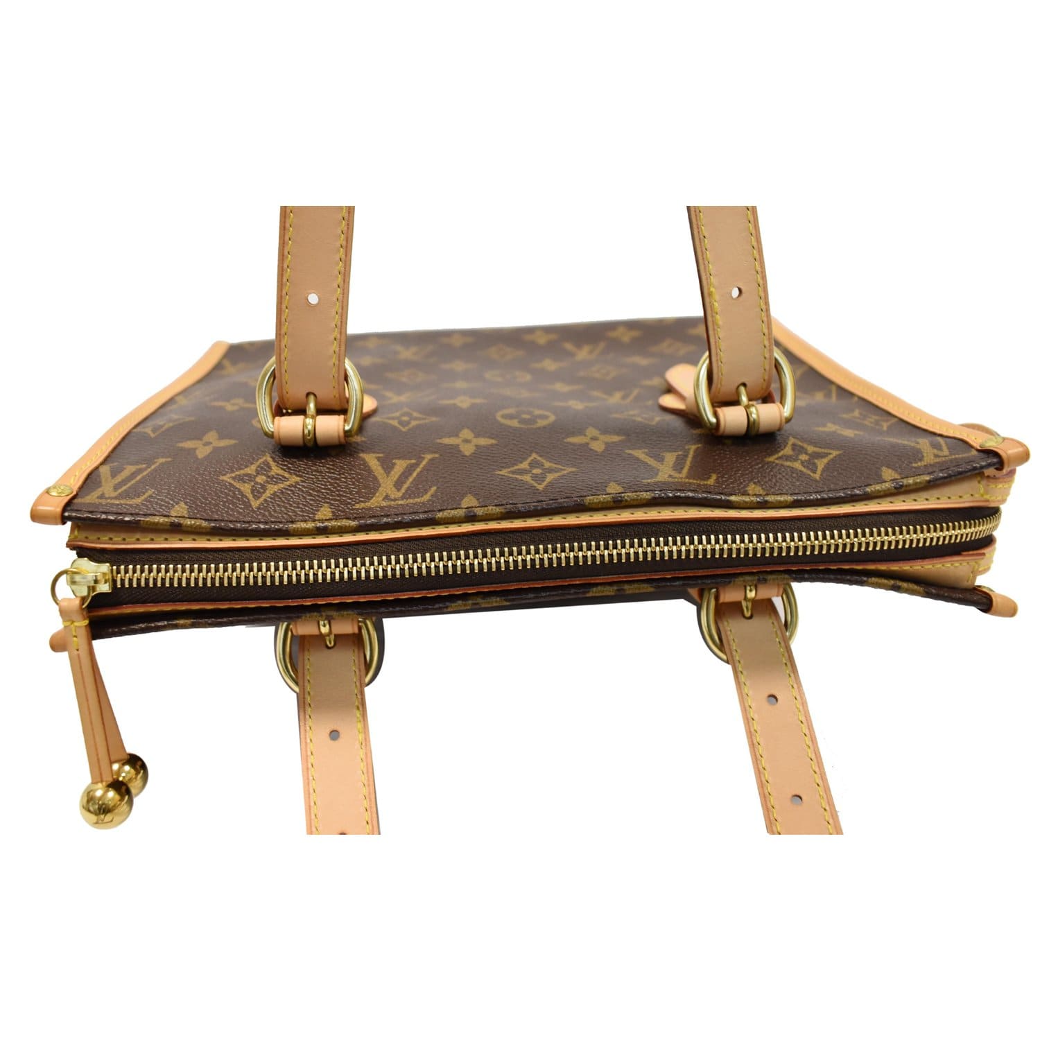 LOUIS VUITTON Popincourt Haut Monogram Canvas Shoulder Bag Brown