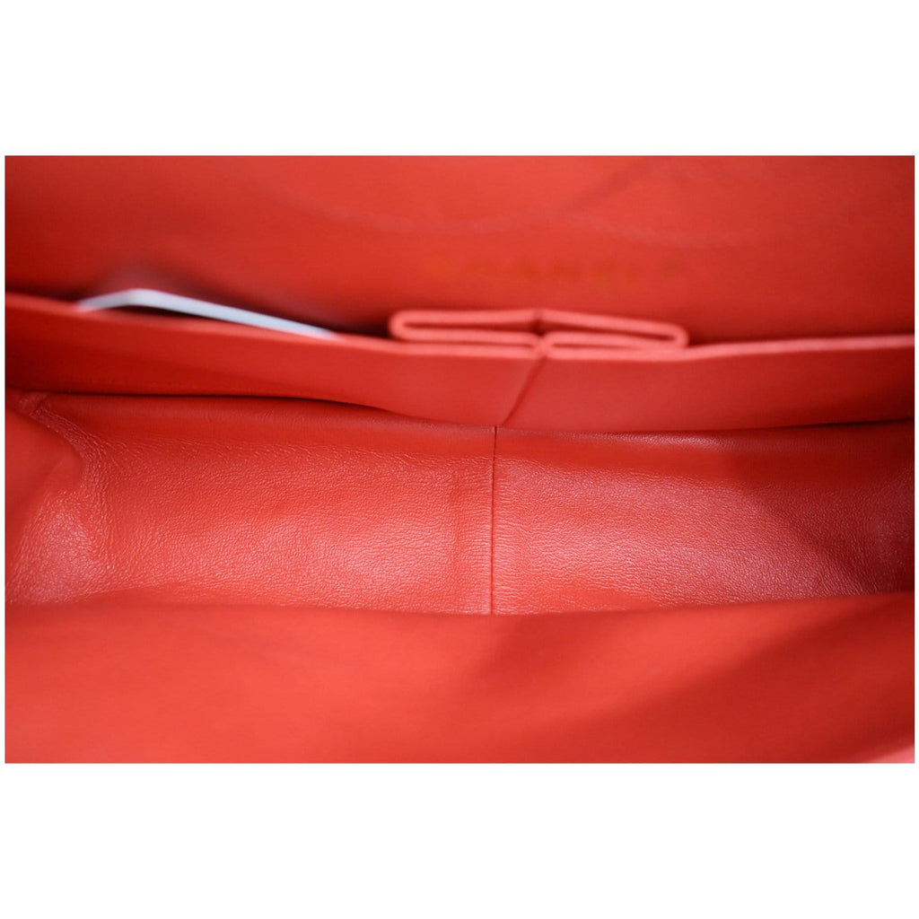 CHANEL 2.55 Reissue Double Flap Chevron Leather Shoulder Bag Red