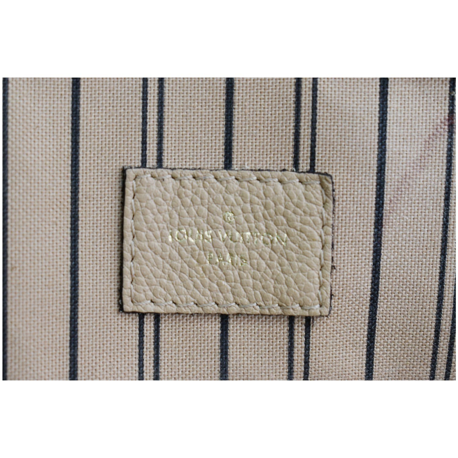 LOUIS VUITTON Pont Neuf MM Monogram Empreinte Leather Shoulder Bag Beige