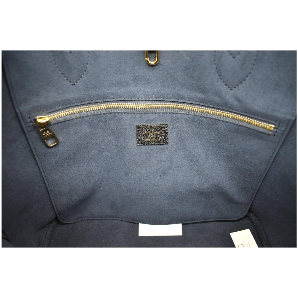 LOUIS VUITTON Neverfull MM Monogram Empreinte Tote Bag Black