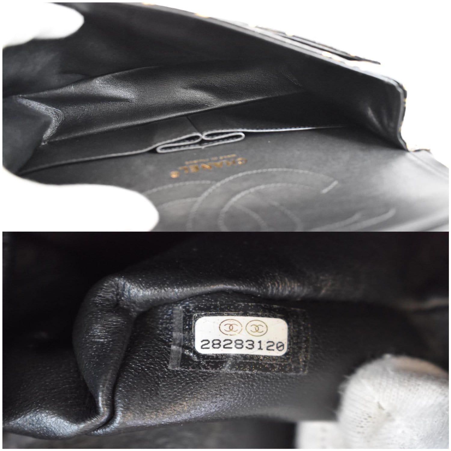 CHANEL Reissue 2.55 Flap Crocodile Embossed Graffiti Shoulder Bag Black
