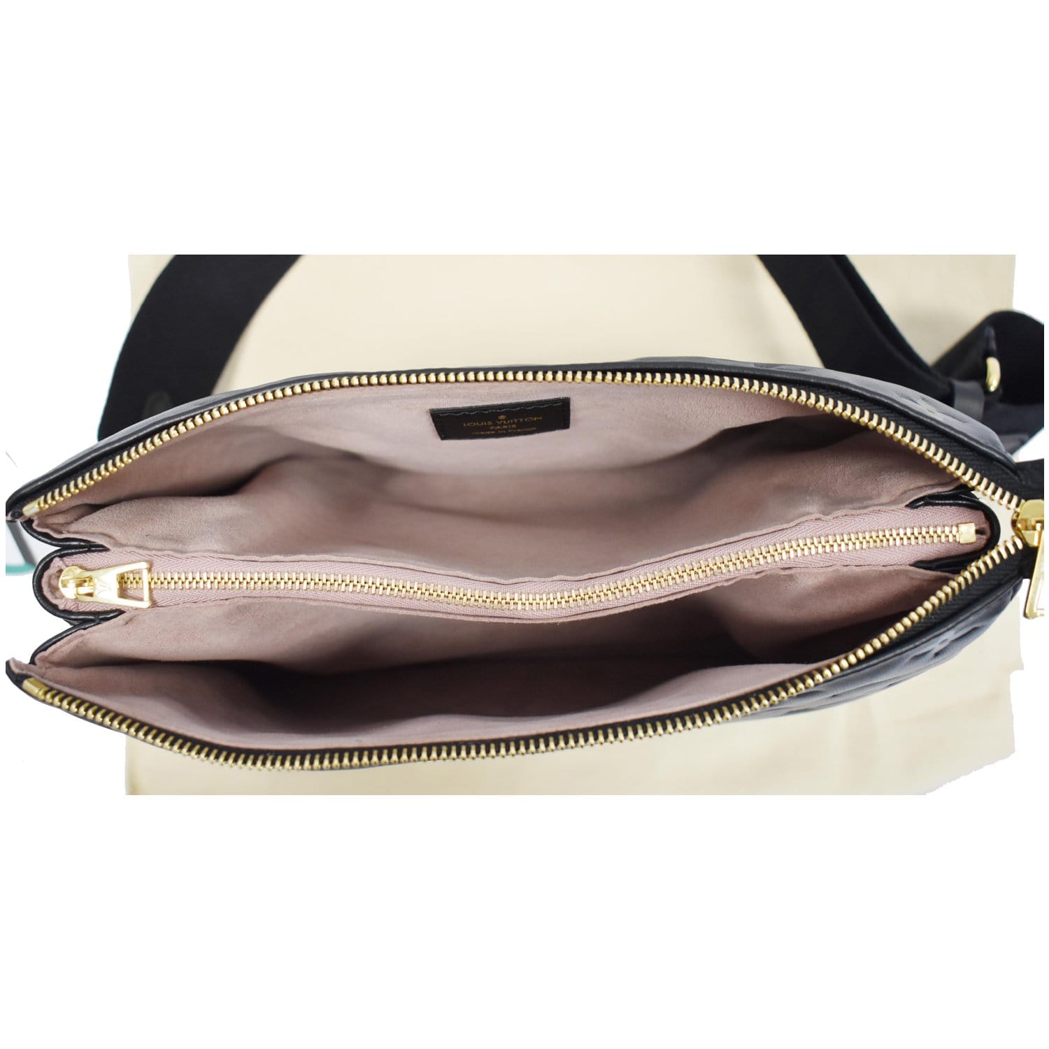 LOUIS VUITTON Coussin PM Monogram Embossed Shoulder Bag Black