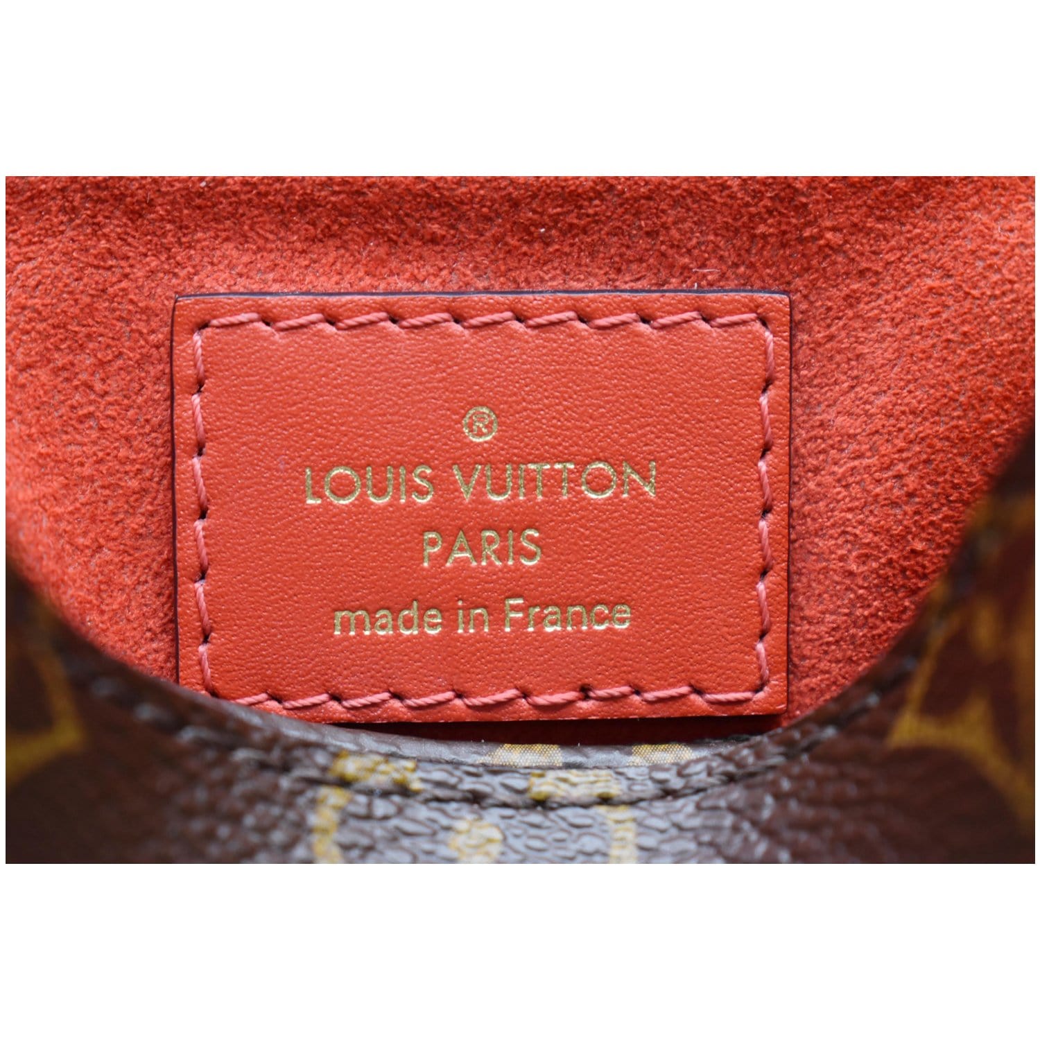 LOUIS VUITTON Flower Monogram Canvas Tote Bag Red