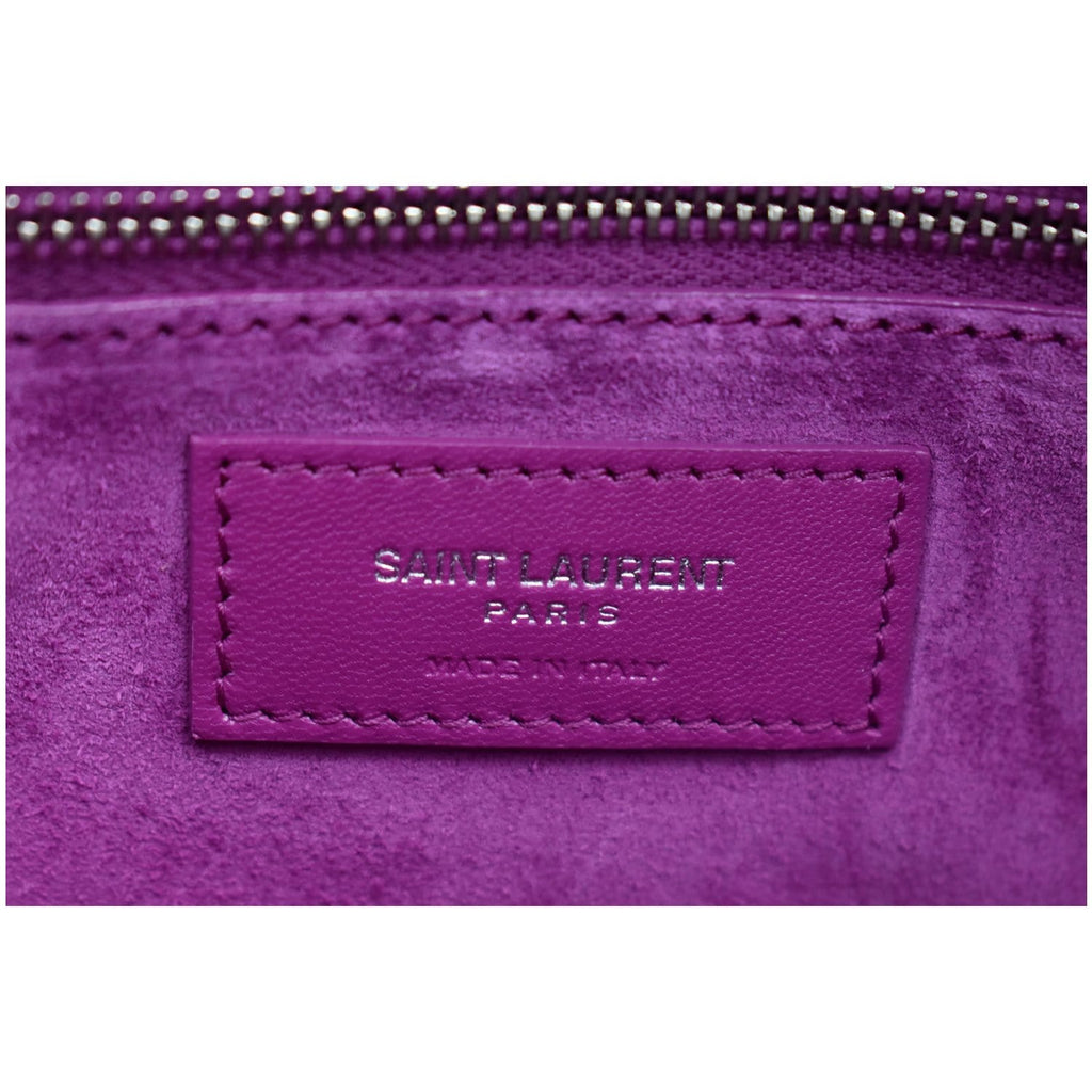YVES SAINT LAURENT Le Carre Leather Shoulder Bag Pink - 10% OFF
