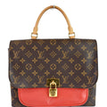 LOUIS VUITTON Marignan Monogram Canvas Shoulder Bag Coquelicot