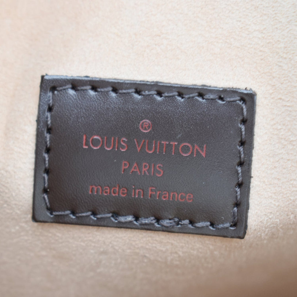 LOUIS VUITTON Kensington Damier Ebene Tote Bag Brown