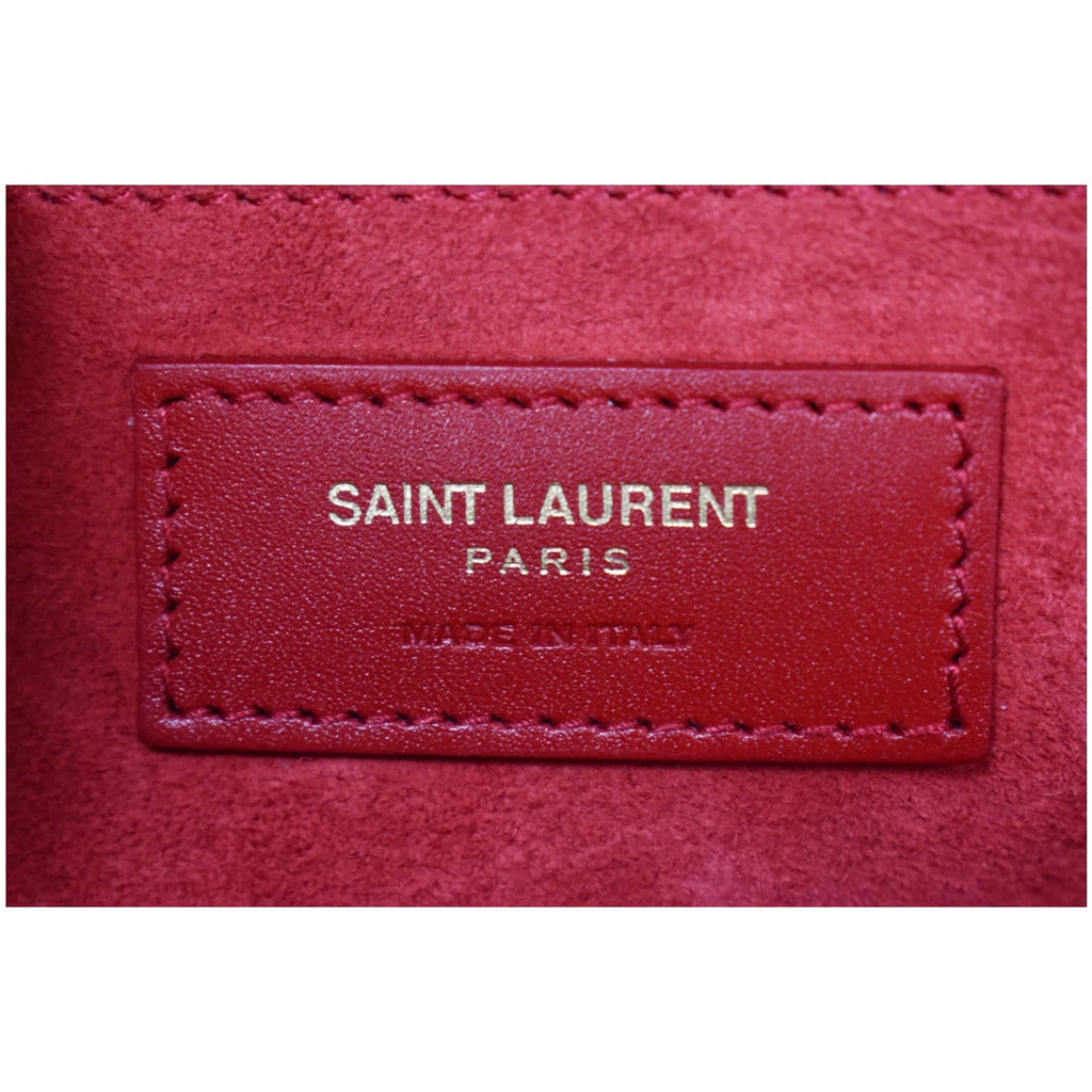 YVES SAINT LAURENT Betty Smooth Leather Shoulder Bag Red