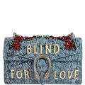 GUCCI Dionysus Small Blind For Love Python Shoulder Bag Marine Blue 481606 - 15% OFF