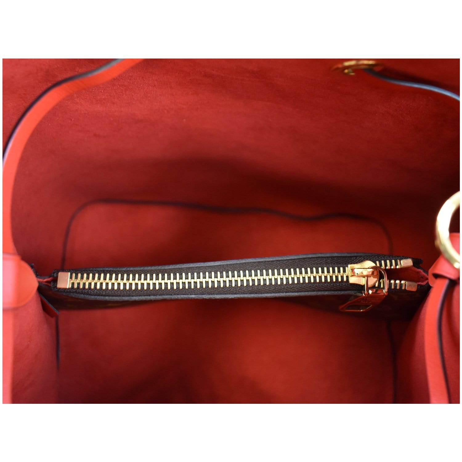 LOUIS VUITTON Neonoe Monogram Canvas Shoulder Bag Coquelicot