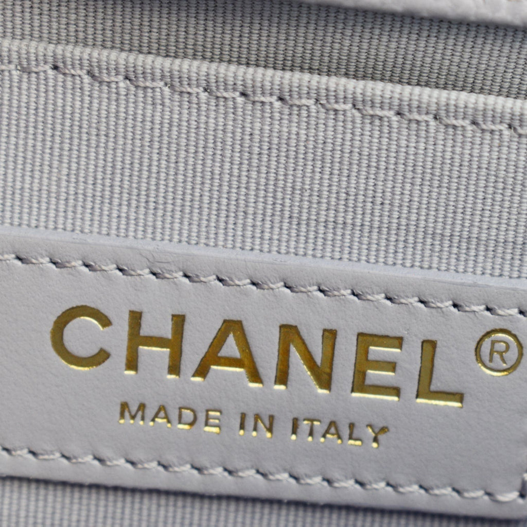 CHANEL CC Boy Small Caviar Leather Shoulder Bag Lavender
