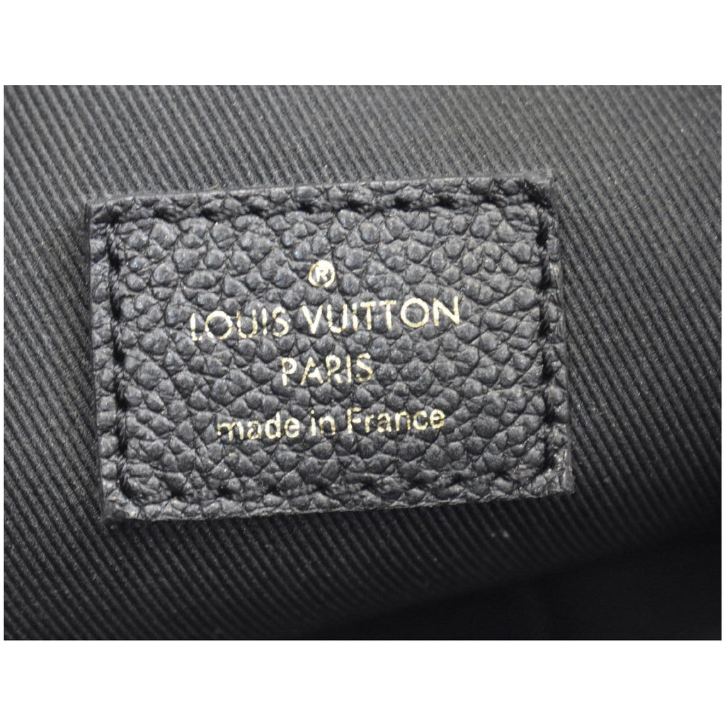 LOUIS VUITTON Ponthieu MM Monogram Empreinte Leather Shoulder Bag Black