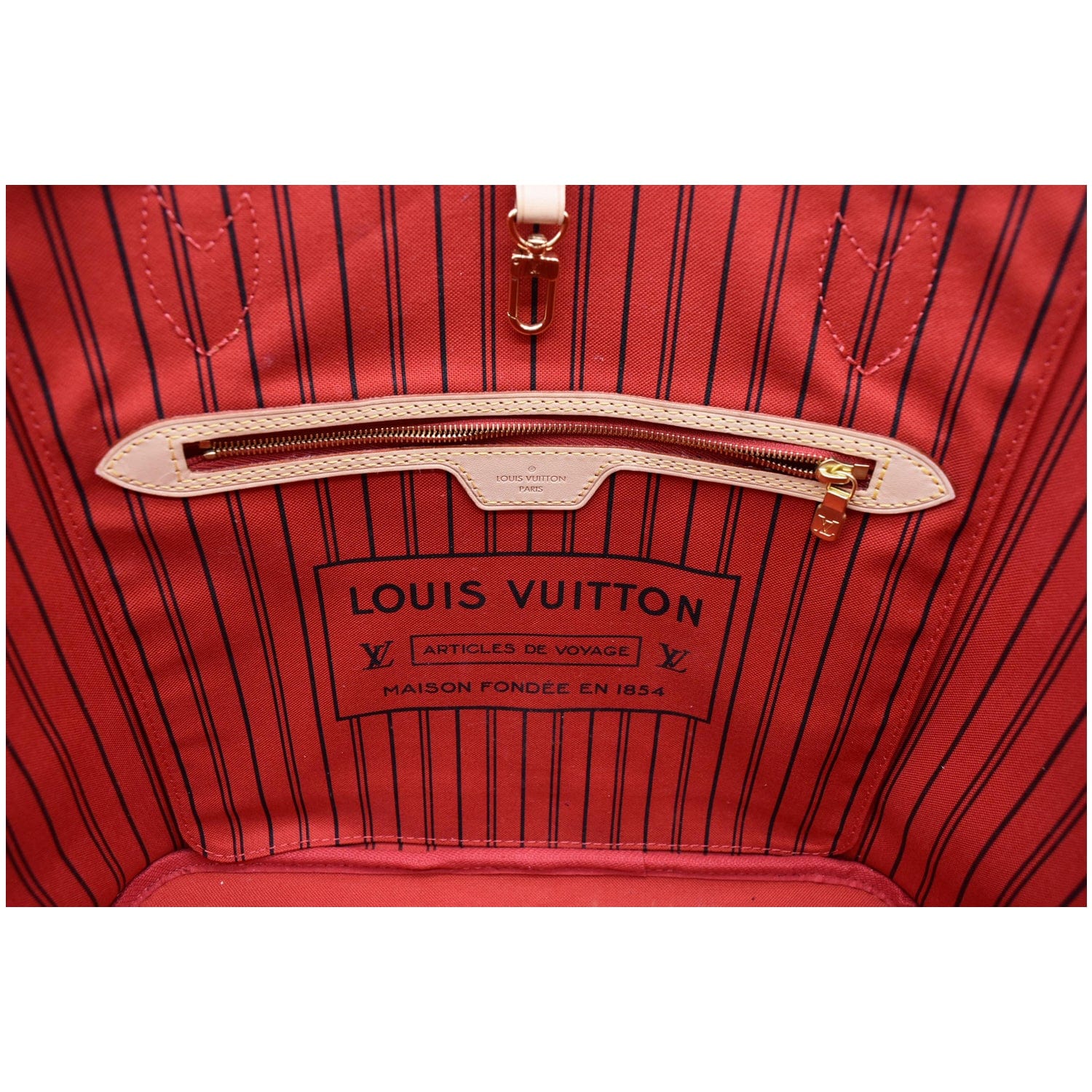 LOUIS VUITTON Neverfull MM Monogram Canvas Tote Bag Brown