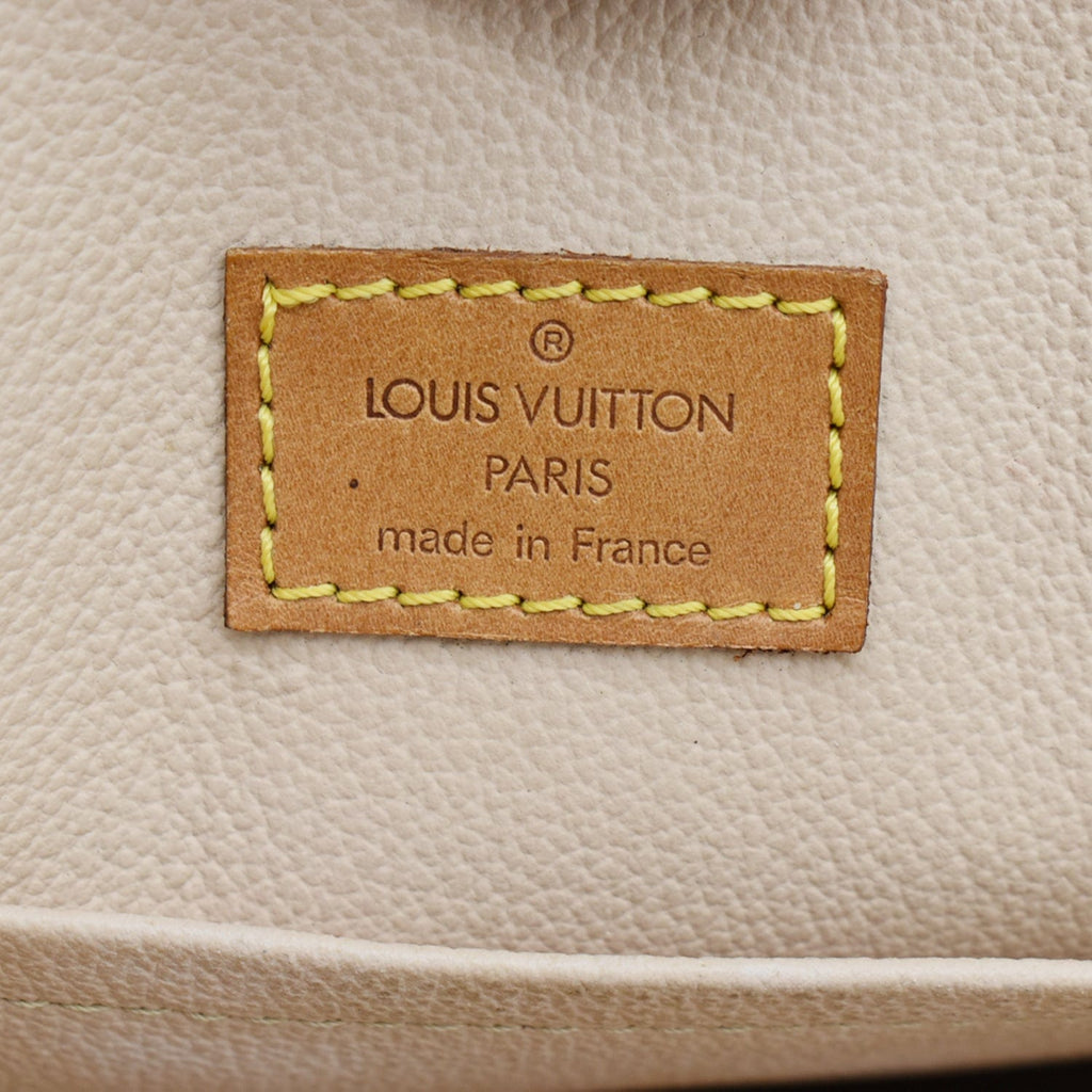 LOUIS VUITTON Sac Plat Monogram Canvas Tote Bag Brown
