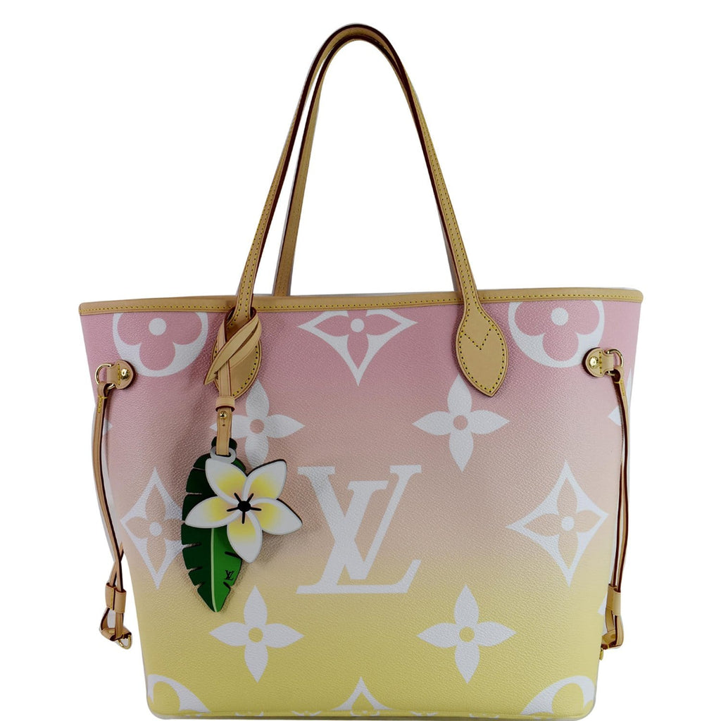 LOUIS VUITTON Neverfull MM Pool Monogram Giant Tote Shoulder Bag Light Pink