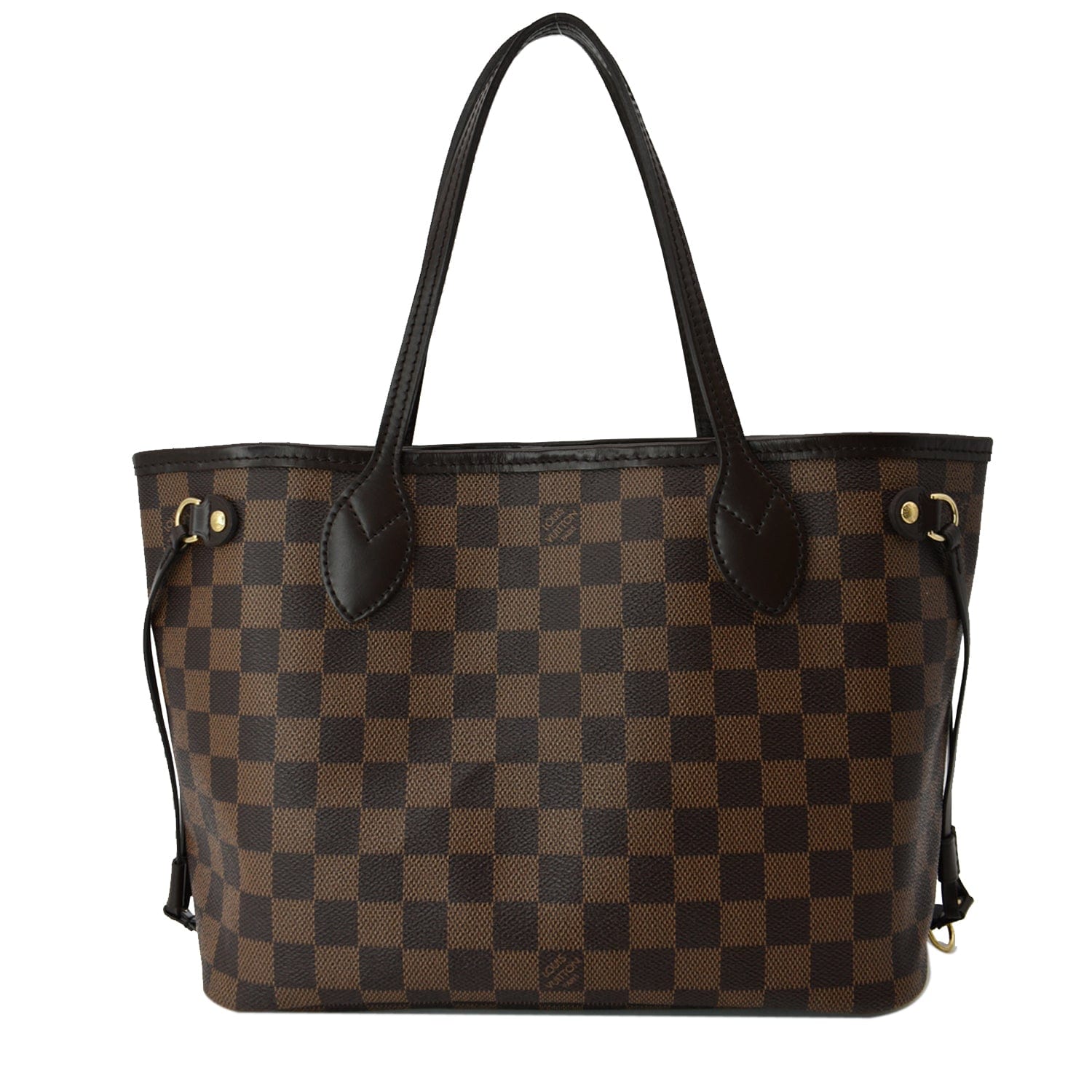 LOUIS VUITTON Neverfull PM Damier Ebene Shoulder Bag Brown