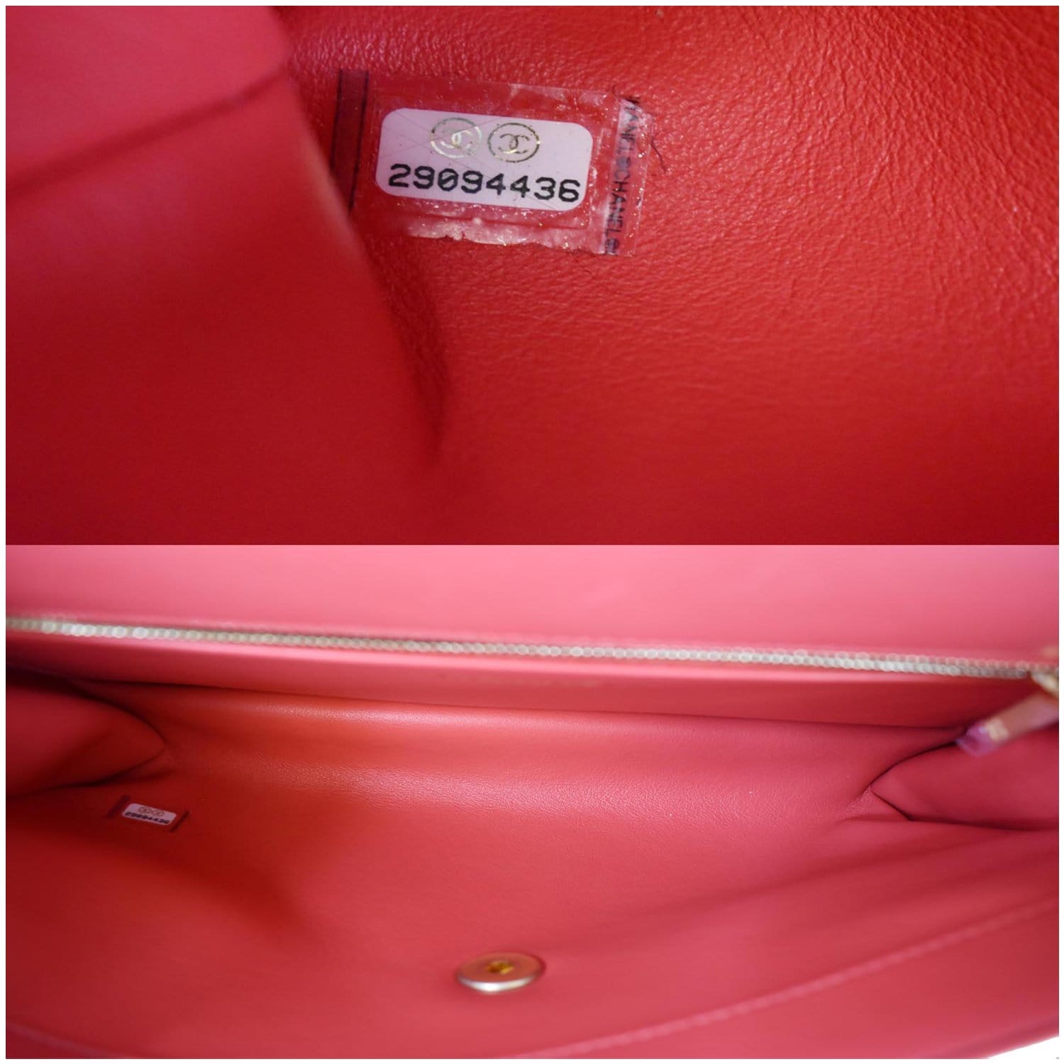CHANEL Coco Luxe Medium Flap Lambskin Shoulder Bag Red