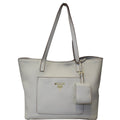 PRADA Large Vitello Daino Shopper Tote Bag White