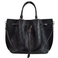 LOUIS VUITTON Girolata Monogram Mahina Leather Shoulder Bag Black