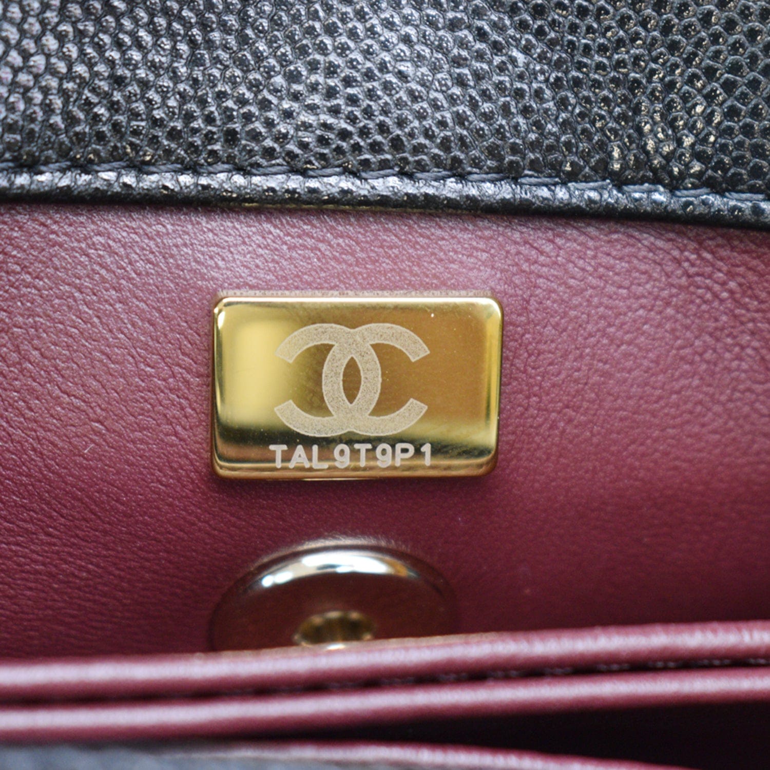 CHANEL Coco Mini Top Handle Caviar Leather Shoulder Bag Black