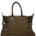 FENDI De Jour Large Zucca Tobacco Canvas Large Tote Bag Brown 8BN158