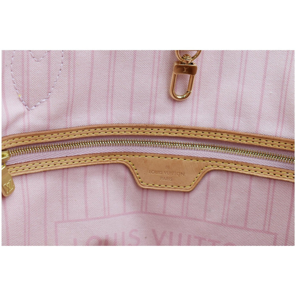 LOUIS VUITTON  Neverfull GM Damier Azur Tote Shoulder Bag White