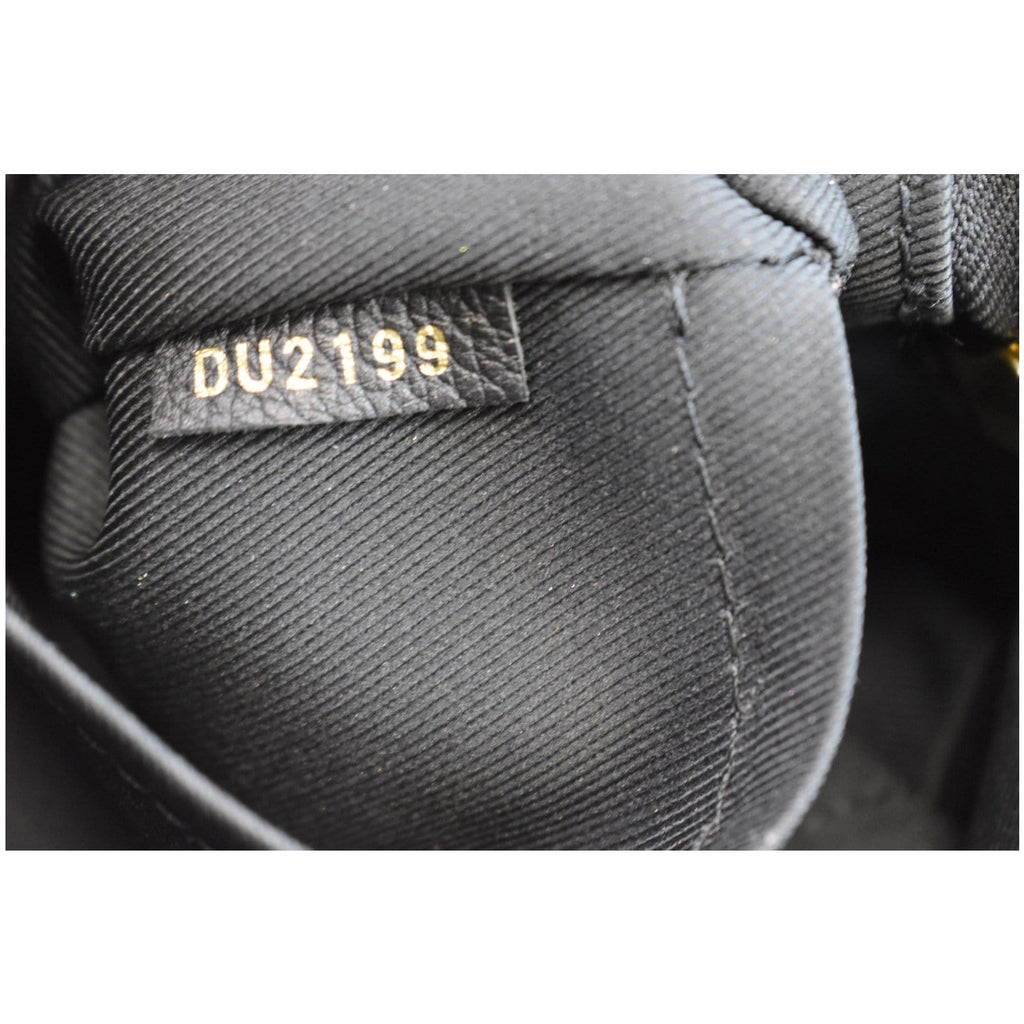 LOUIS VUITTON Ponthieu MM Monogram Empreinte Leather Shoulder Bag Black