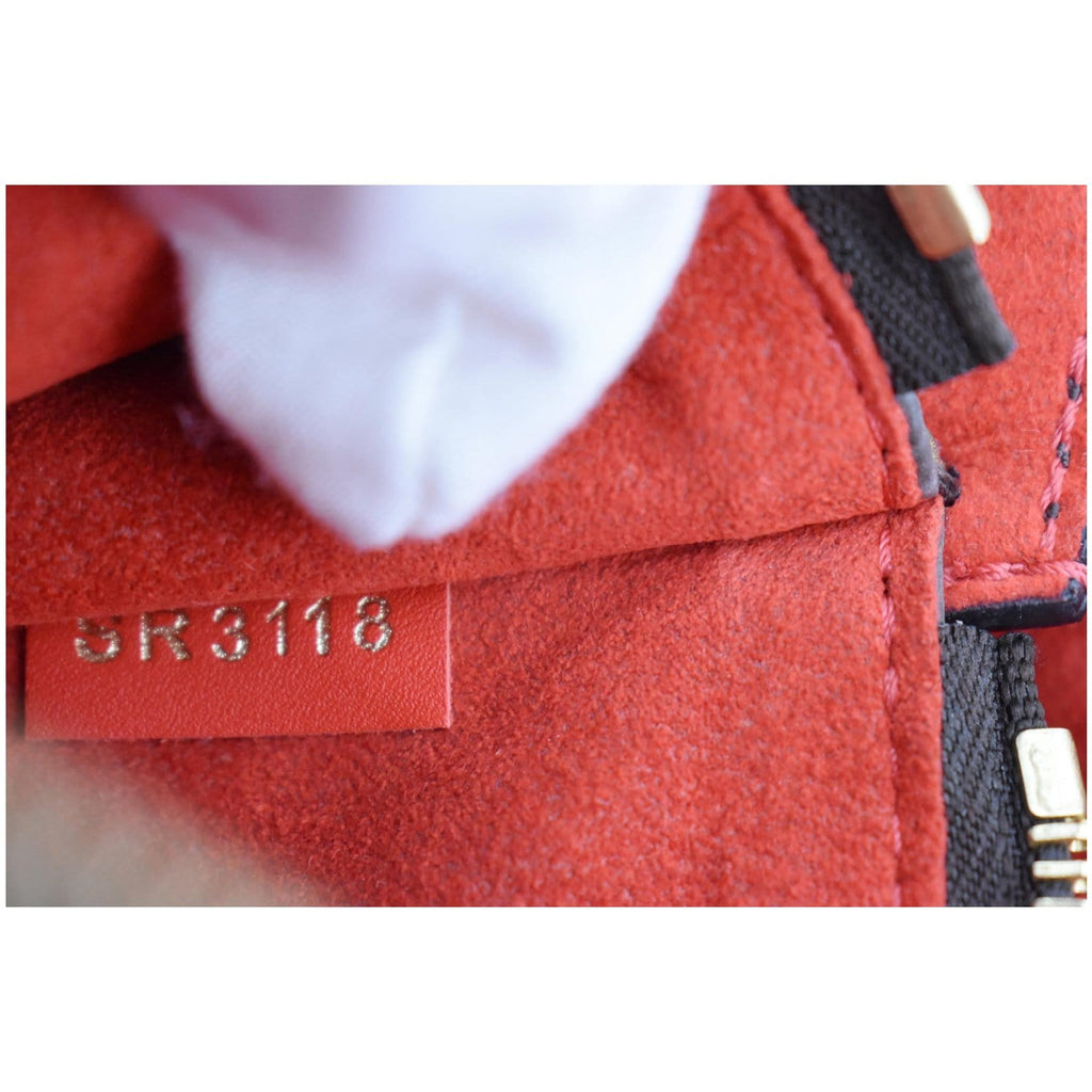 LOUIS VUITTON Flower Monogram Canvas Tote Bag Red