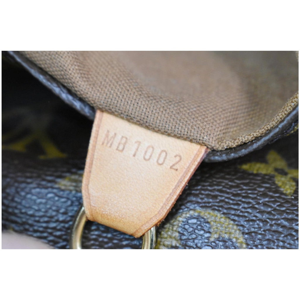 LOUIS VUITTON Sac GM Monogram Canvas Shopping Tote Bag Brown