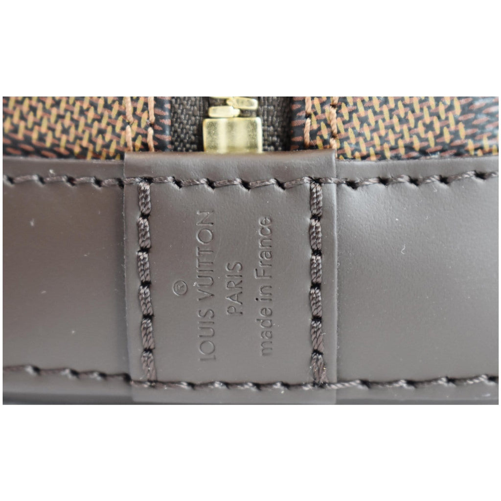 LOUIS VUITTON Alma BB Damier Ebene Shoulder Bag Brown