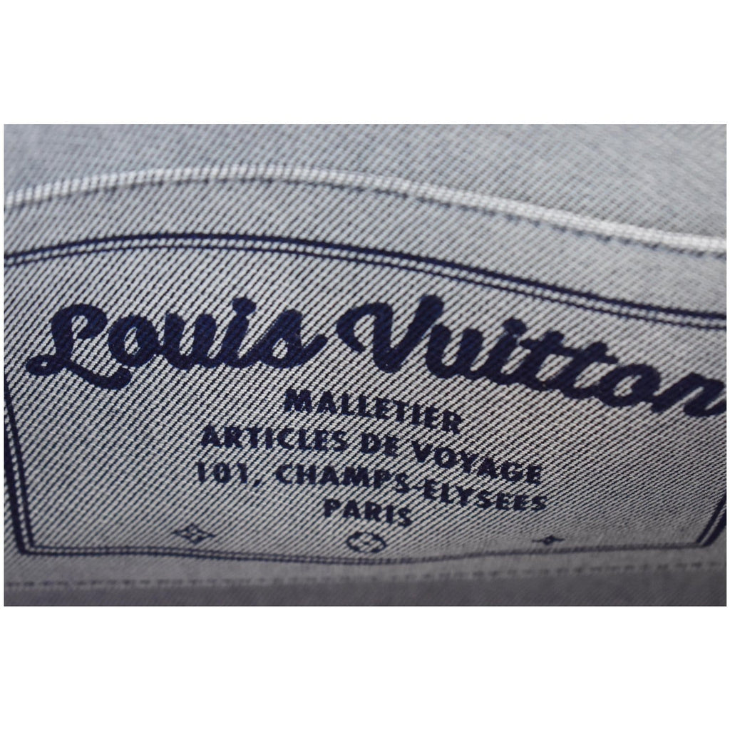 LOUIS VUITTON Onthego GM Autres Toiles Monogram Denim Shoulder Bag Blue/Red